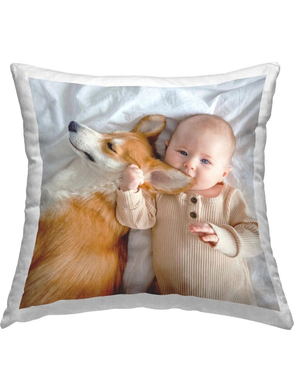 Customizable Throw Pillow - 18x18 White Indoor Cushion - Add Your Text - Home